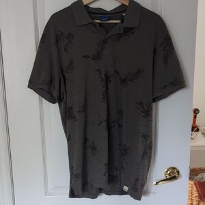 Jack&Jones Dark Gray Polo with Leaf Design